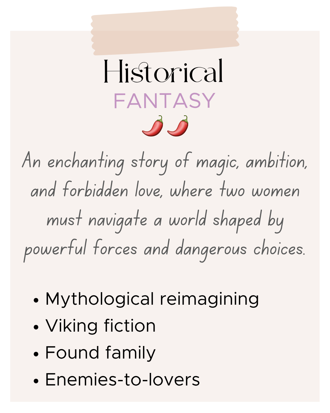 Historical Fantasy 1782 🌶️ 🌶️