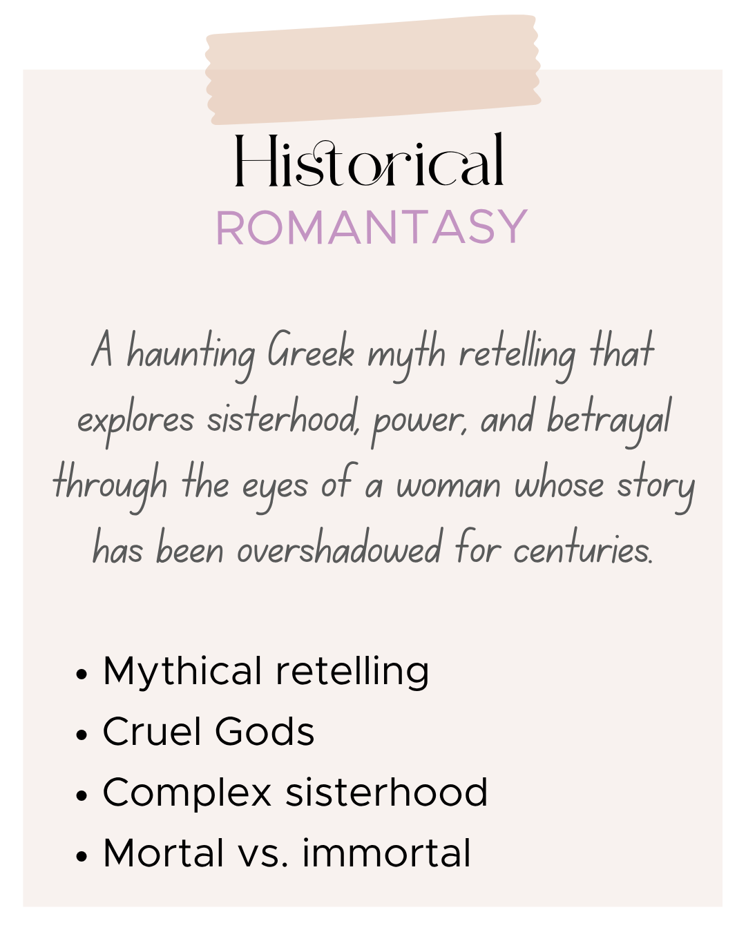 Historical Romantasy 1828