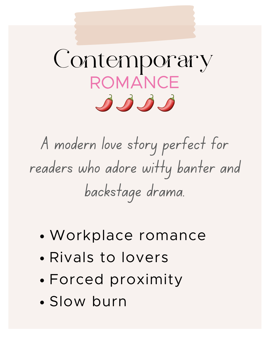 Contemporary Romance 1215 🌶️🌶️🌶️🌶️