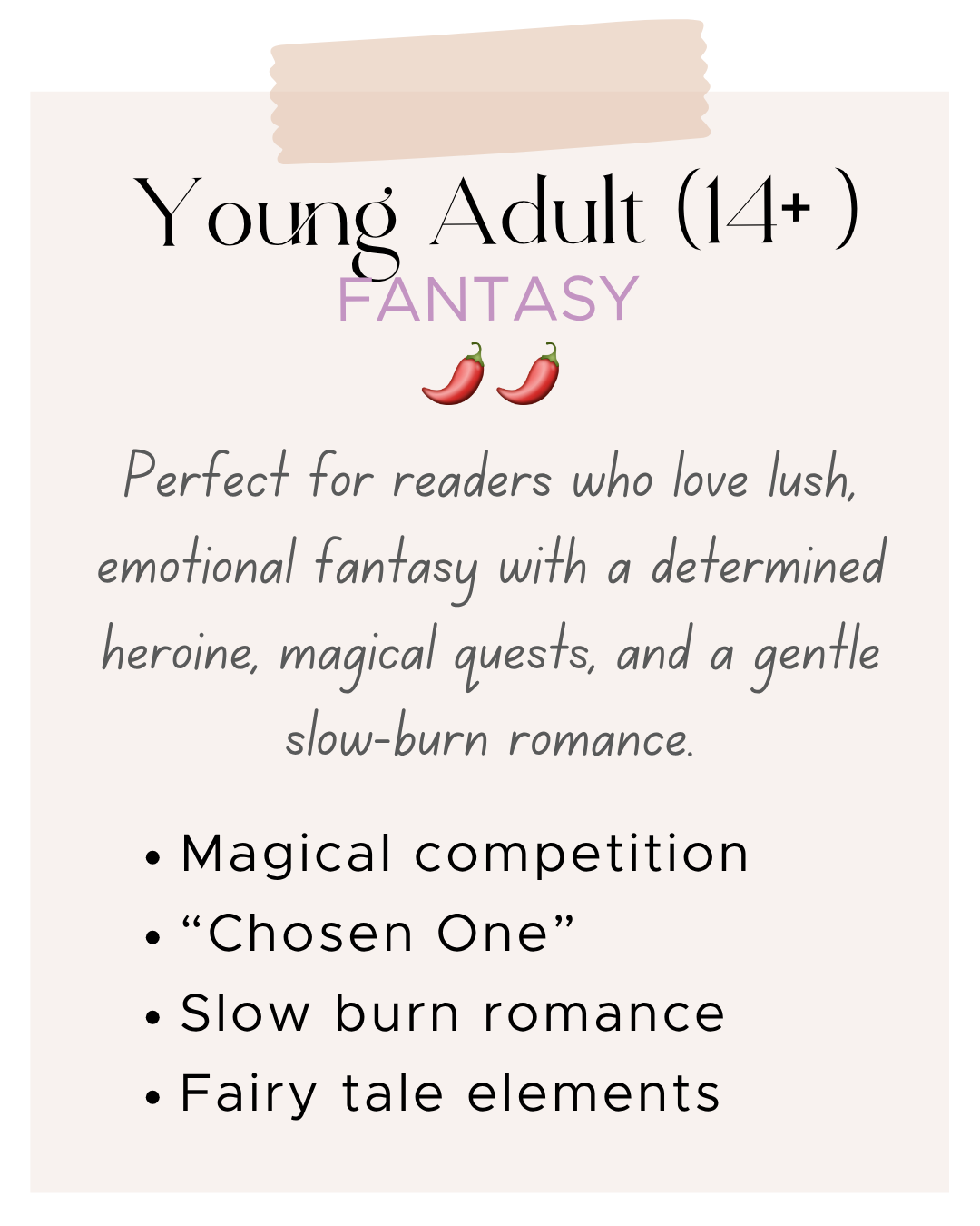 Young Adult (14+) Fantasy 1242 🌶️🌶️