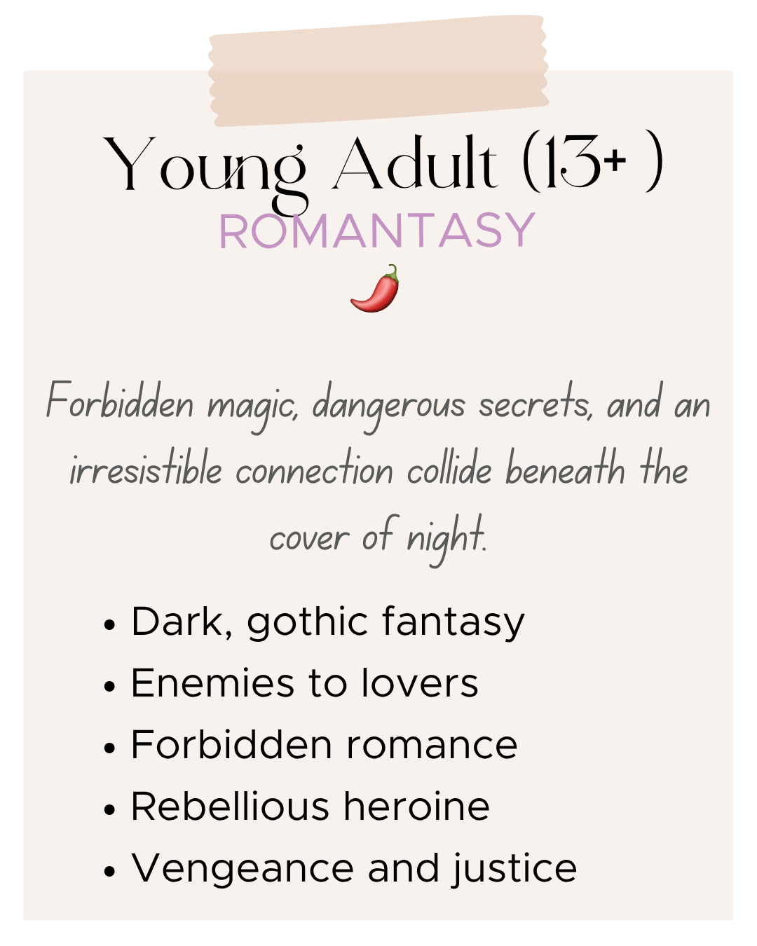 Young Adult (13+) Romantasy 1772 🌶️
