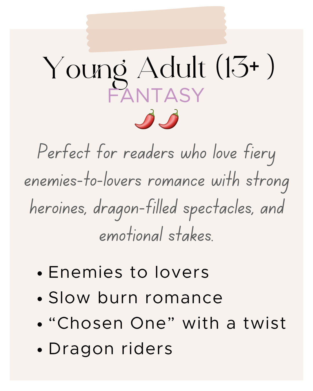 Young Adult (13+) Fantasy 970 🌶️🌶️