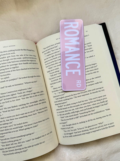 Street Sign Bookmark - Romance Road