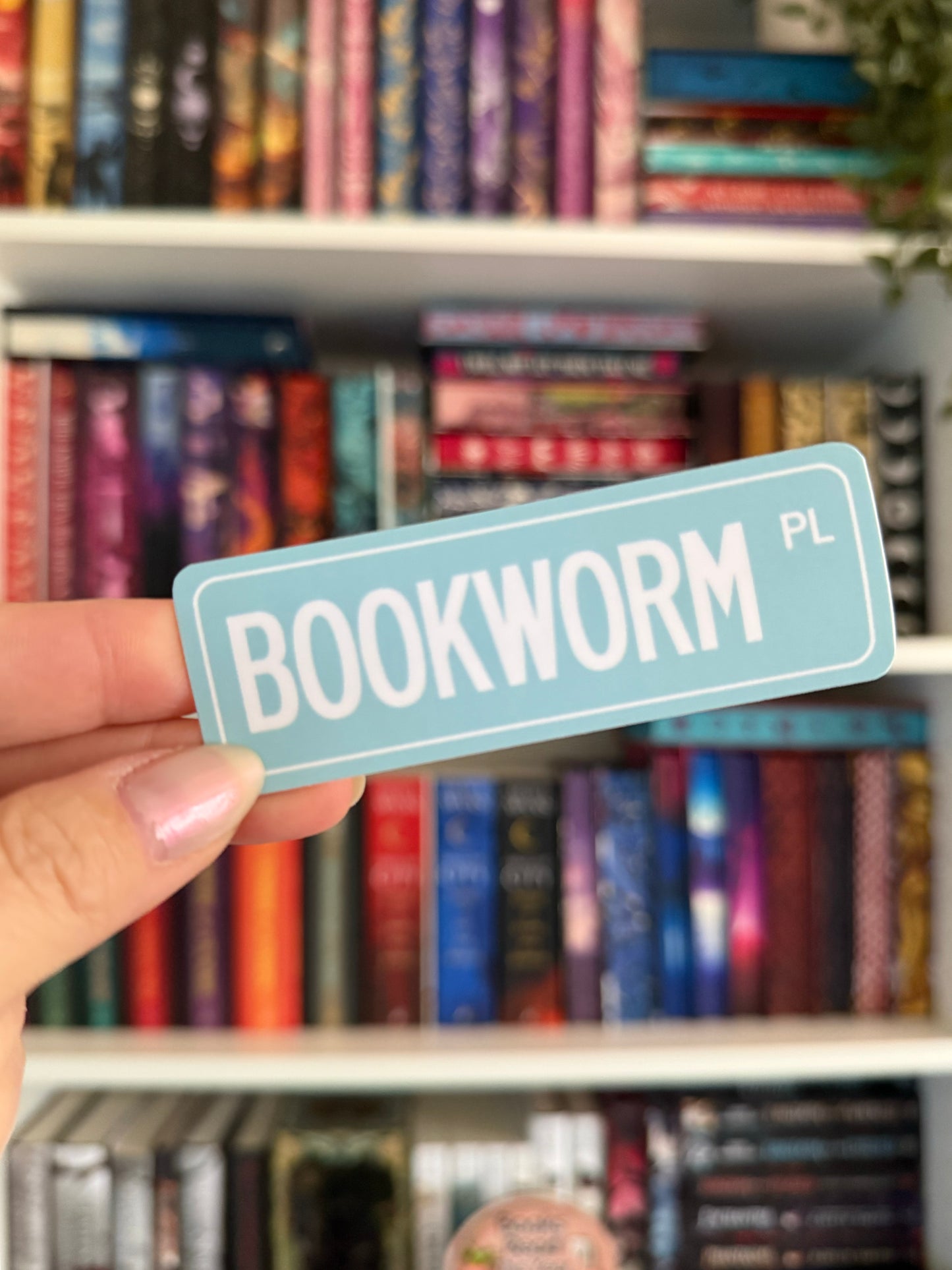 Street Sign Vinyl Sticker - Bookworm Pl