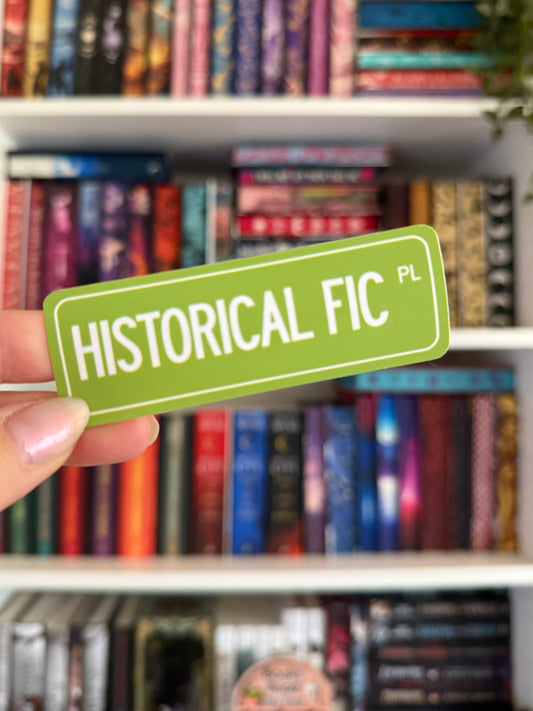 Street Sign Vinyl Sticker - Historical Fic Pl