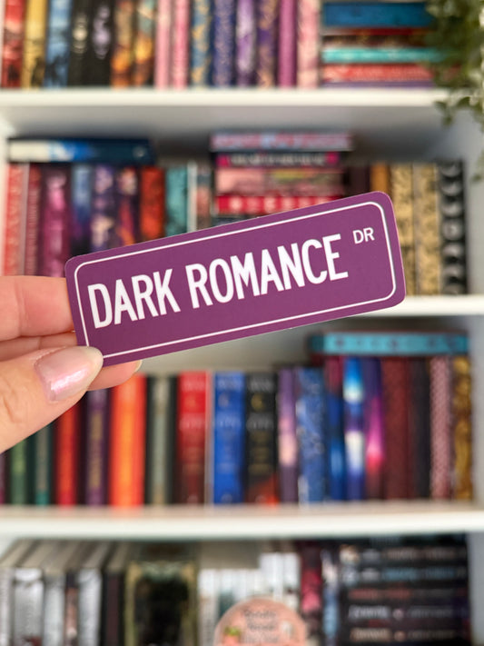 Street Sign Vinyl Sticker - Dark Romance Dr