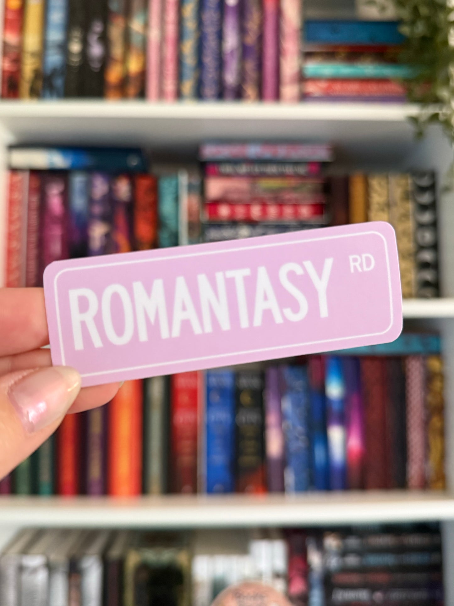 Street Sign Vinyl Sticker - Romantasy Rd