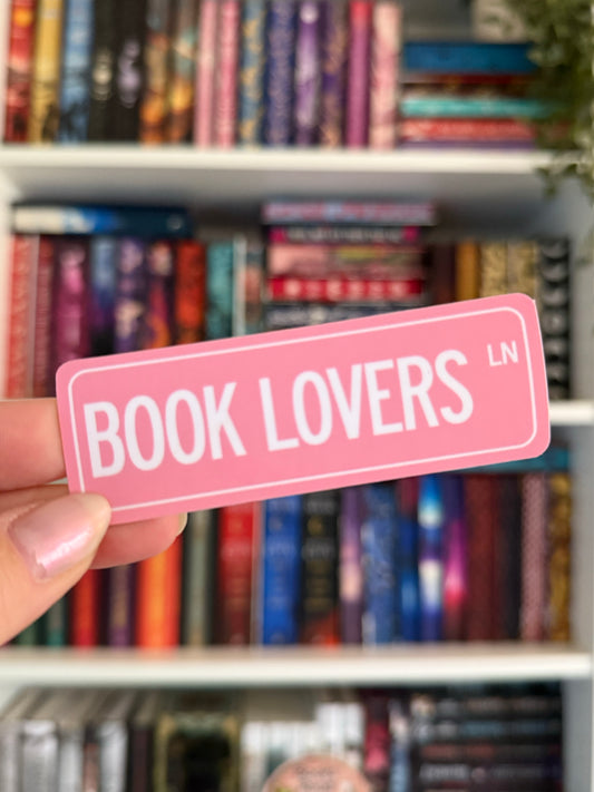 Street Sign Vinyl Sticker - Book Lovers Ln