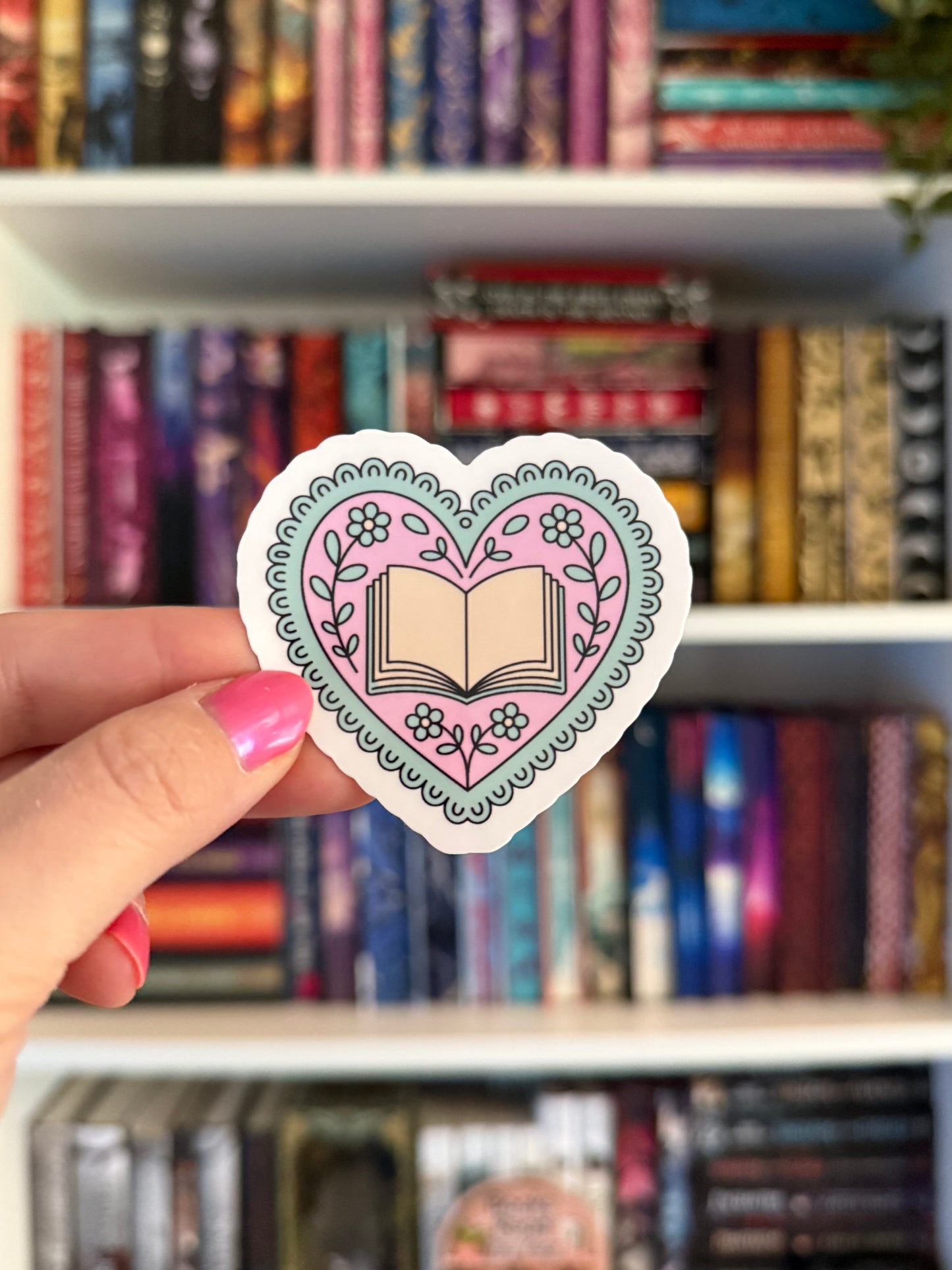 Bookish Heart Vinyl Sticker