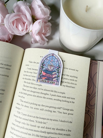 Books and Tea Magnetic Bookmark