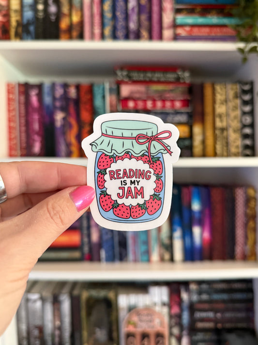 Reading is My Jam Vinyl Sticker